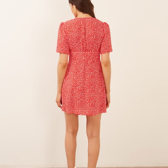 NWT ASOS Nobody’s child Alexis dress w/red flowers - Picture 3 of 5